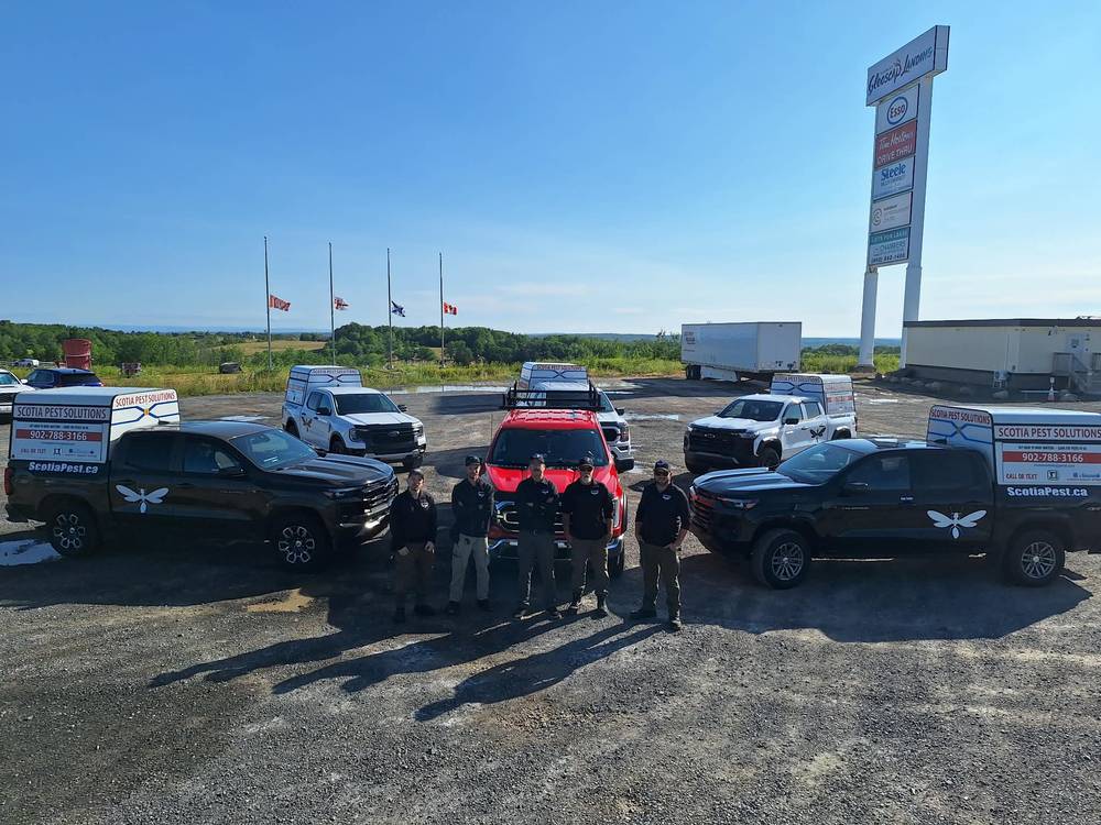 Scotia Pest Solutions crew and service vehicles