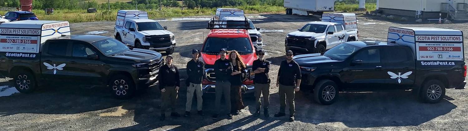 The Scotia Pest Solutions crew and service fleet